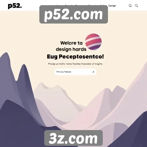 Tendências de design no site p52.com