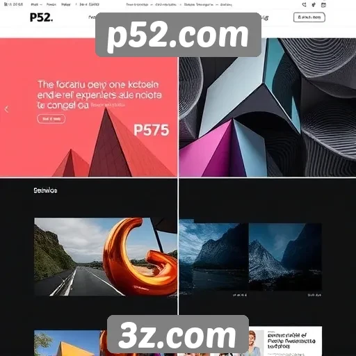 Evolução do design do site p52.com