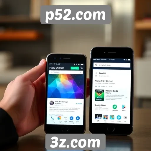 Desempenho do site p52.com em dispositivos móveis