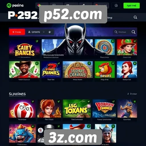 Plataforma p52.com oferece diversidade em jogos online